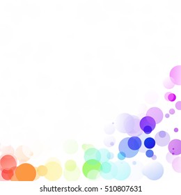 Bubbles Circle Dots Unique Colorful Bright Vector Background