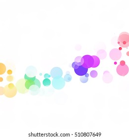 Bubbles Circle Dots Unique Colorful Bright Vector Background