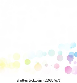 Bubbles Circle Dots Unique Colorful Bright Vector Background