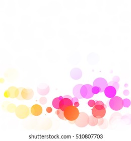 Bubbles Circle Dots Unique Colorful Bright Vector Background