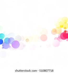 Bubbles Circle Dots Unique Colorful Bright Vector Background