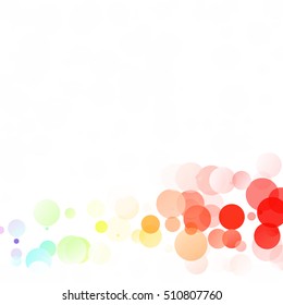 Bubbles Circle Dots Unique Colorful Bright Vector Background