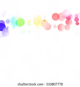 Bubbles Circle Dots Unique Colorful Bright Vector Background