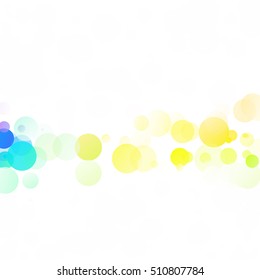 Bubbles Circle Dots Unique Colorful Bright Vector Background