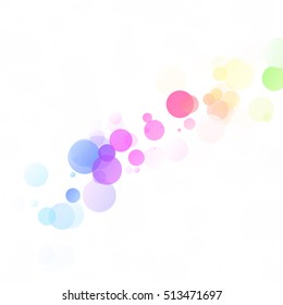 Bubbles Circle Dots Unique Colorful Bright Vector Background