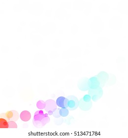 Bubbles Circle Dots Unique Colorful Bright Vector Background