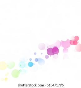 Bubbles Circle Dots Unique Colorful Bright Vector Background