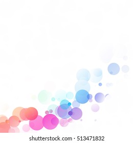 Bubbles Circle Dots Unique Colorful Bright Vector Background