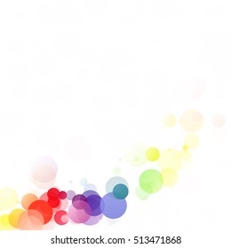 Bubbles Circle Dots Unique Colorful Bright Vector Background