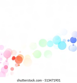 Bubbles Circle Dots Unique Colorful Bright Vector Background