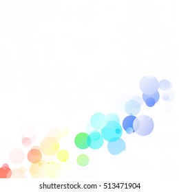 Bubbles Circle Dots Unique Colorful Bright Vector Background