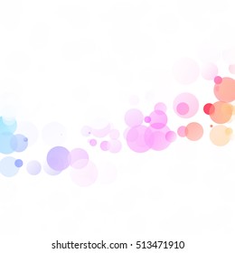 Bubbles Circle Dots Unique Colorful Bright Vector Background