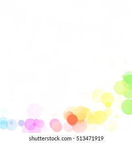 Bubbles Circle Dots Unique Colorful Bright Vector Background