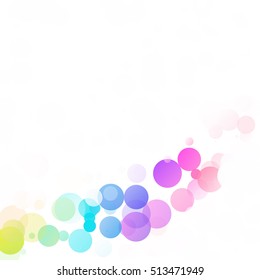 Bubbles Circle Dots Unique Colorful Bright Vector Background