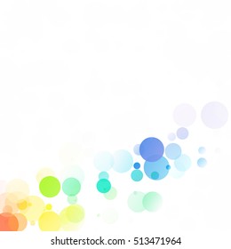 Bubbles Circle Dots Unique Colorful Bright Vector Background