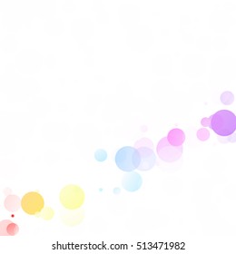 Bubbles Circle Dots Unique Colorful Bright Vector Background