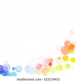 Bubbles Circle Dots Unique Colorful Bright Vector Background