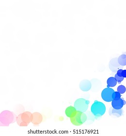 Bubbles Circle Dots Unique Colorful Bright Vector Background