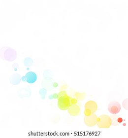 Bubbles Circle Dots Unique Colorful Bright Vector Background