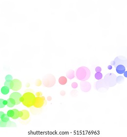 Bubbles Circle Dots Unique Colorful Bright Vector Background