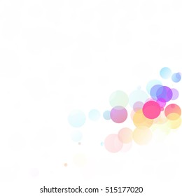 Bubbles Circle Dots Unique Colorful Bright Vector Background