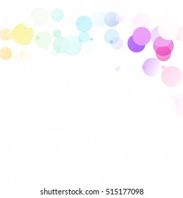 Bubbles Circle Dots Unique Colorful Bright Vector Background