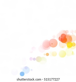 Bubbles Circle Dots Unique Colorful Bright Vector Background
