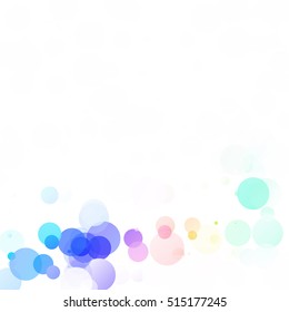 Bubbles Circle Dots Unique Colorful Bright Vector Background