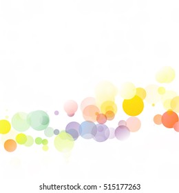 Bubbles Circle Dots Unique Colorful Bright Vector Background