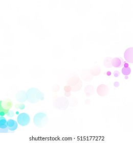 Bubbles Circle Dots Unique Colorful Bright Vector Background