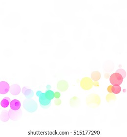 Bubbles Circle Dots Unique Colorful Bright Vector Background