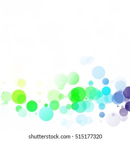 Bubbles Circle Dots Unique Colorful Bright Vector Background
