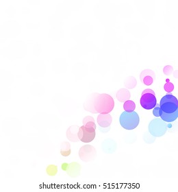Bubbles Circle Dots Unique Colorful Bright Vector Background