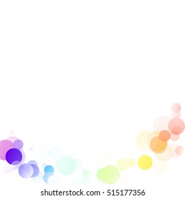 Bubbles Circle Dots Unique Colorful Bright Vector Background