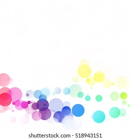 Bubbles Circle Dots Unique Colorful Bright Vector Background