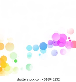 Bubbles Circle Dots Unique Colorful Bright Vector Background
