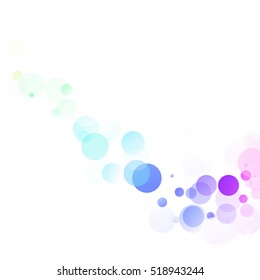 Bubbles Circle Dots Unique Colorful Bright Vector Background