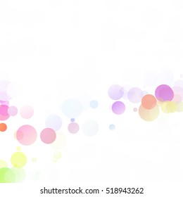 Bubbles Circle Dots Unique Colorful Bright Vector Background