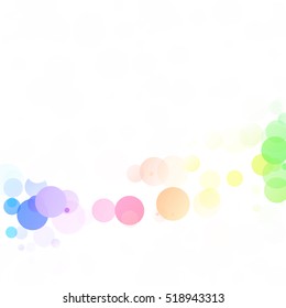 Bubbles Circle Dots Unique Colorful Bright Vector Background