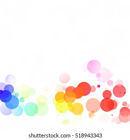 Bubbles Circle Dots Unique Colorful Bright Vector Background