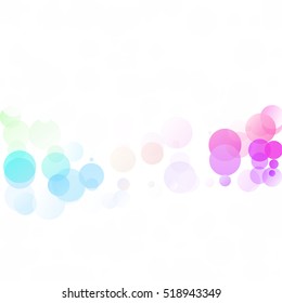 Bubbles Circle Dots Unique Colorful Bright Vector Background