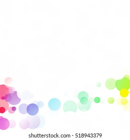 Bubbles Circle Dots Unique Colorful Bright Vector Background