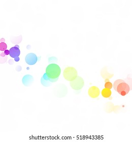Bubbles Circle Dots Unique Colorful Bright Vector Background