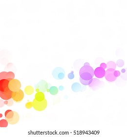 Bubbles Circle Dots Unique Colorful Bright Vector Background
