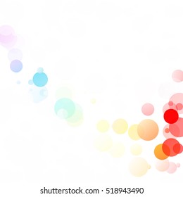 Bubbles Circle Dots Unique Colorful Bright Vector Background