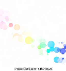 Bubbles Circle Dots Unique Colorful Bright Vector Background
