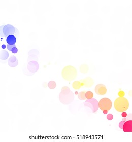 Bubbles Circle Dots Unique Colorful Bright Vector Background