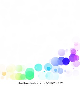 Bubbles Circle Dots Unique Colorful Bright Vector Background