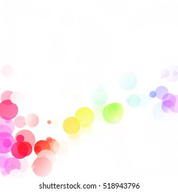 Bubbles Circle Dots Unique Colorful Bright Vector Background