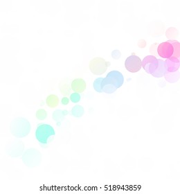 Bubbles Circle Dots Unique Colorful Bright Vector Background